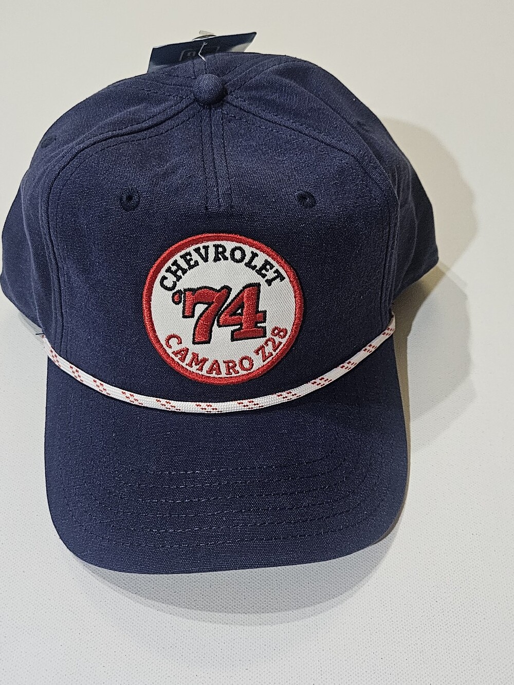 Chevy Camaro Hat Cap OS Blue Red Adjustable Snapback Mad Engine Chevrolet Logo